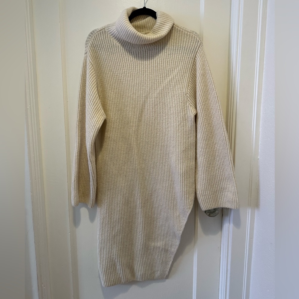 H&M Turtleneck High Slit Long Sweater
